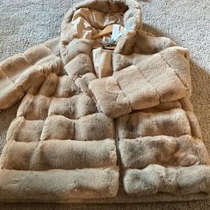 Faux fur coat BCBG